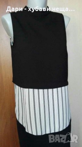 Дамска блуза/топ, в черно и бяло🍀👗M р-р🍀👗арт.3056, снимка 2 - Корсети, бюстиета, топове - 33905377