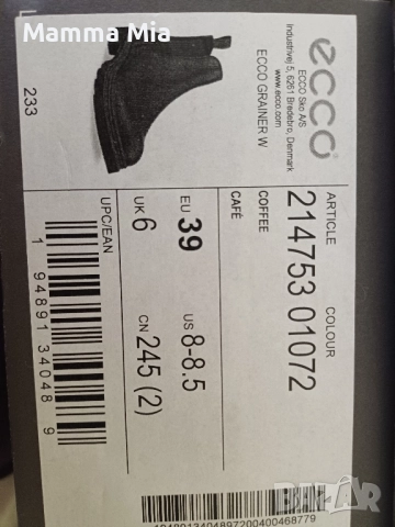 НОВИ ECCO боти естествена кожа EU39, снимка 2 - Дамски боти - 52383074