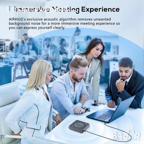 AIRHUG USB високоговорител микрофон - USB конферентен високоговорител - преносим за домашен офис, снимка 6 - Микрофони - 40063518