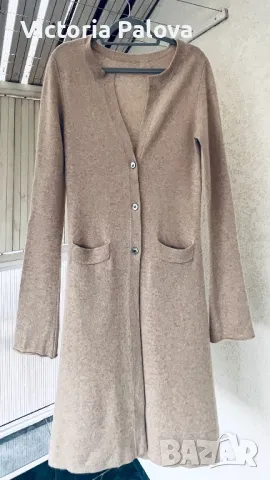 Зимна рокля модерен цвят светъл беж 100% кашмир, снимка 8 - Рокли - 48598505