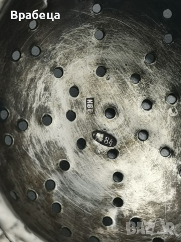 Сребро. 84. Царска Русия. Цедка за чай , снимка 2 - Антикварни и старинни предмети - 36559865