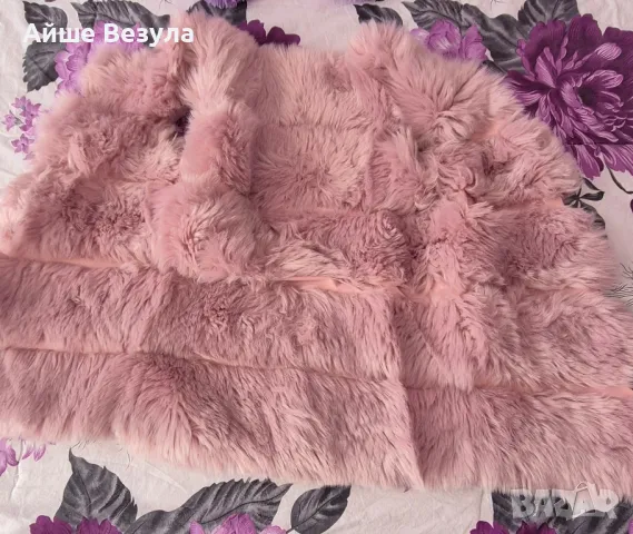 Розов елек, еко пух, стандартен размер, ново необличан. Цена 70 лв.При интерес пишете ми., снимка 5 - Елеци - 48571513