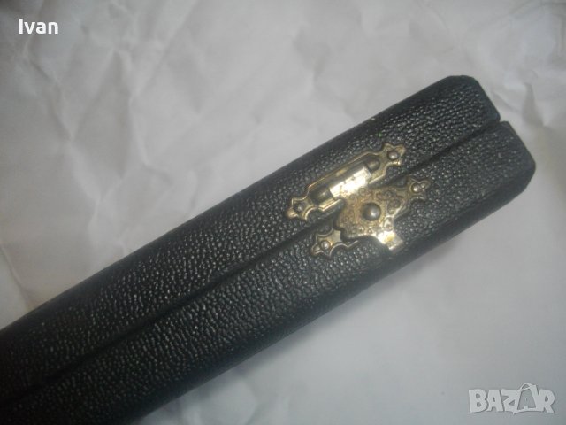 Старинна Кутия За Шублер - Дървена с Кожа и Метални Копчалки-330х110х25мм-Немска, снимка 6 - Антикварни и старинни предмети - 44183957