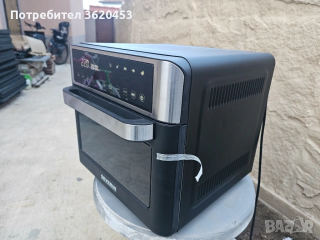 Електрическа фурна Severin Bake & Fry, 2200 W, 25 L, 12 програми, Таймер, LED дисплей, 3 аксесоара, , снимка 3 - Печки, фурни - 53196368