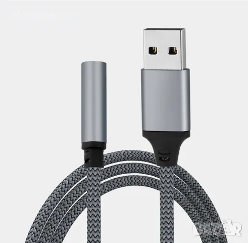 Външна стерео звукова карта от USB A към 3,5 мм аудио жак адаптер с кабел за Hi-Fi jack Слушалки, снимка 15 - Кабели и адаптери - 47543911