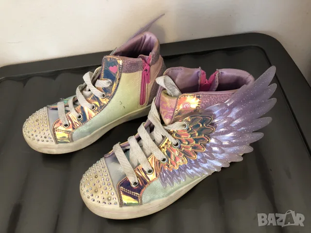 Детски светещи кецове Skechers Twinkle Toes с крила, №34 (21.5 см)