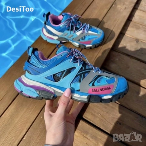 Balenciaga Track - Light Blue/Pink , снимка 4 - Маратонки - 54305906