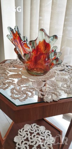 Ретро арт декор винтидж Мурано фруктиера, снимка 3 - Антикварни и старинни предмети - 39987493