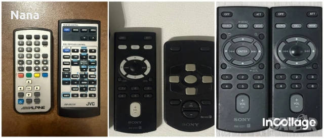 Дистанционни Кар аудио SONY, JVC,ALPINE 20 лв за брой, снимка 3 - Радиокасетофони, транзистори - 51058743