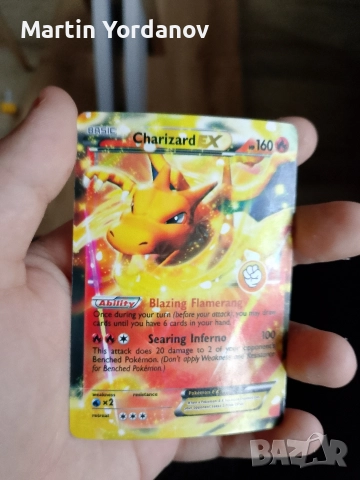 Charizard EX BASIC hp 160 покемон карта 