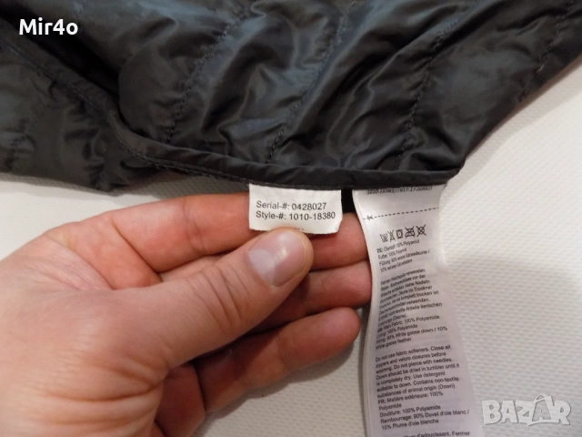 пухено яке mammut pertex quantum 850 горнище худи суичър блуза екип туризъм планина мъжко оригинал S, снимка 10 - Якета - 53989551