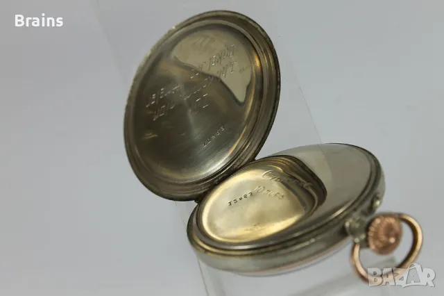 Красив Сребърен Джобен Цилиндър С Позлата, снимка 6 - Антикварни и старинни предмети - 48286138