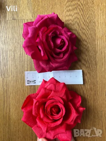 Роза на щипка за коса , снимка 13 - Аксесоари за коса - 49771829