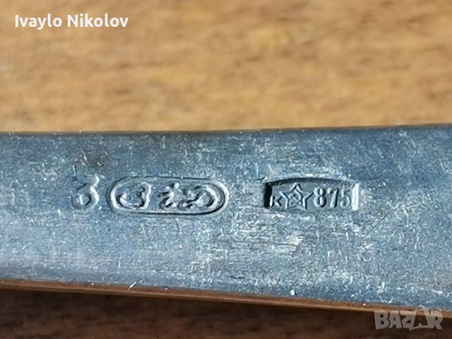Сребърни руски лъжички проба 875, снимка 3 - Антикварни и старинни предмети - 39511393