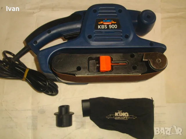 900 ВАТА НОВ НЕМСКИ ПРОФЕСИОНАЛЕН ЛЕНТОВ ШЛАЙФ KING CRAFT 350м/мин, снимка 4 - Други инструменти - 48092634