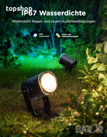 Нови 4 бройки в комплект LED прожектори Govee, IP67 водоустойчиво градинско осветление, RGBWIC ..., снимка 3 - Прожектори - 52261349