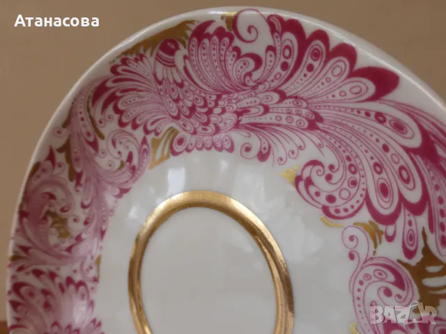 Порцеланова чинийка ЛФЗ СССР 1970 г чиния , снимка 3 - Чинии - 49545946