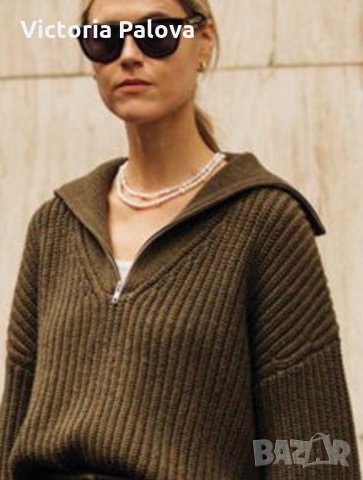 Тренд поло с цип, снимка 8 - Блузи с дълъг ръкав и пуловери - 30757635