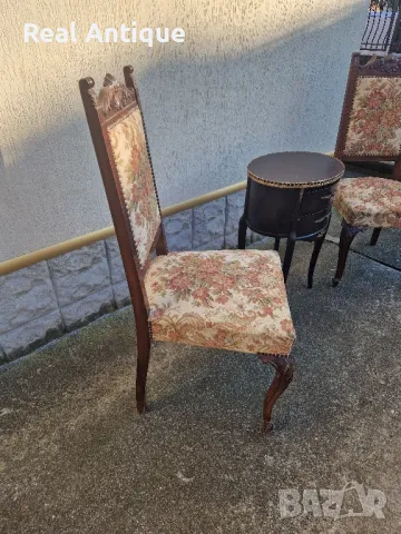 Чифт страхотни антикварни френски барокови столове , снимка 8 - Антикварни и старинни предмети - 48705586