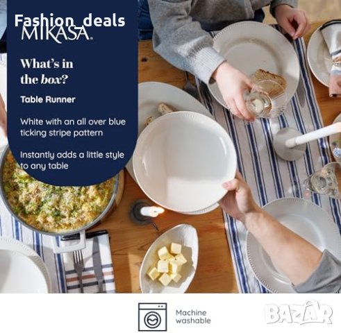 Нова Памучна Покривка Mikasa за маса- Рустик Дизайн - 230x34см Подарък дом, снимка 6 - Други стоки за дома - 42840094