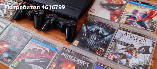 [ PS3 ХАК > 500GB PlayStation 3 Super Slim с 2 джойстика и 40 игри, снимка 4 - PlayStation конзоли - 51982648