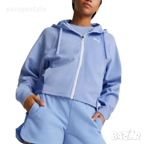 Дамски суитчър PUMA Modern Sports Full-Zip Hoodie Blue, снимка 3 - Суичъри - 47872335