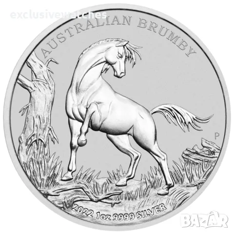 1 тройунция Сребърна Монета Australian Brumby 2022 г., снимка 1