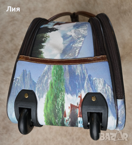 Пътна чанта с колелца и телескопична дръжка Paul Smith, снимка 5 - Чанти - 44676052