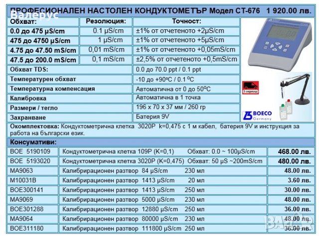 Кондуктометри, снимка 4 - Други стоки за дома - 30228449