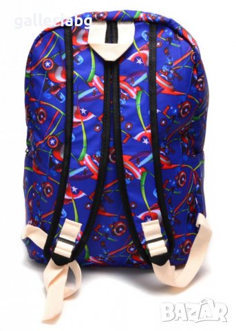 Детска раница на Капитан Америка (Captain America Marvel), снимка 3 - Раници - 39343582