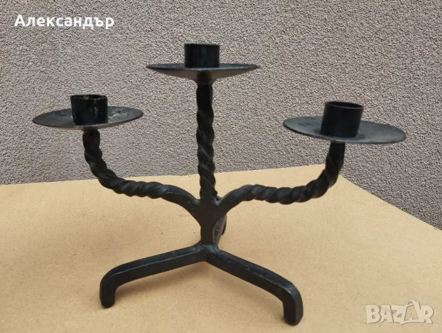 свещници ковано желязо, снимка 10 - Декорация за дома - 45724354