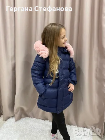 Дебело зимно яке ,налично в три цвята! Тъмно синьо-1г.2г.3г.4г.5г. Бяло-1г.2г.3г.4г.5г. , снимка 2 - Детски якета и елеци - 47891381