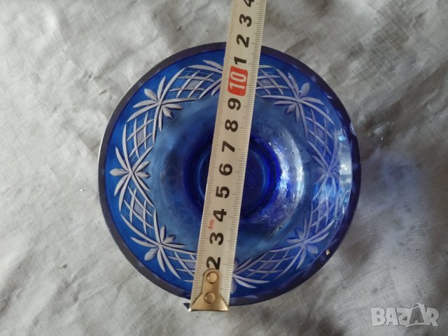 ваза,купа тип бохемия, снимка 3 - Антикварни и старинни предмети - 34030921