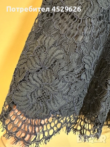 Синя дантелена рокля , снимка 3 - Рокли - 53236954