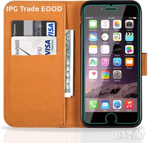 iPhone 6 кожен кейс калъф със стъклен протектор , снимка 8 - Калъфи, кейсове - 31363323