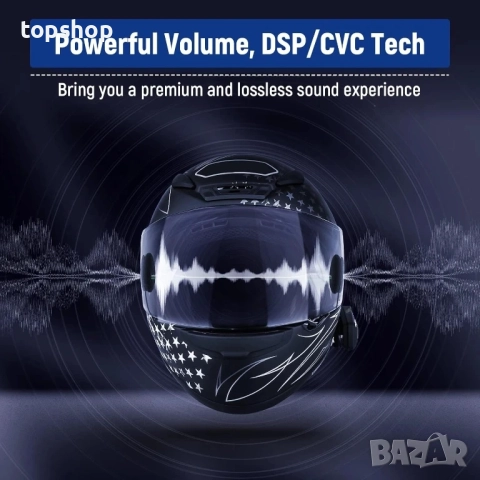 ЧИСТО НОВ LEXIN B4FM Bluetooth интерком / слушалка за каска 10 водача, IP67, шумопотискане, радио, снимка 8 - Аксесоари и консумативи - 51636409