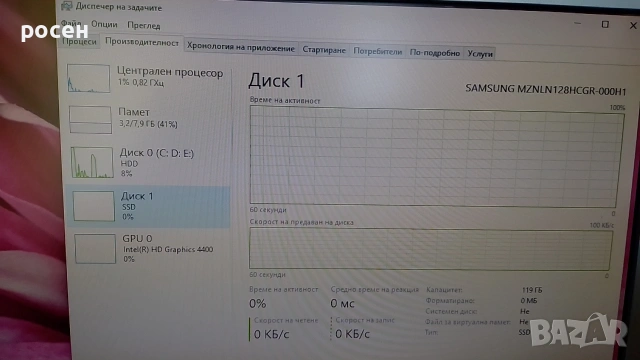 SSD Samsung PM871 128GB M.2 SATA 2280, снимка 3 - Твърди дискове - 54164612