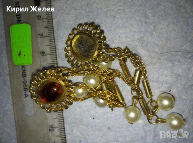 СТАРИ АЖУРНИ ЕФЕКТНИ ПОЗЛАТЕНИ ВИНТИДЖ - АРТ ОБЕЦИ 38460, снимка 13 - Обеци - 42055878