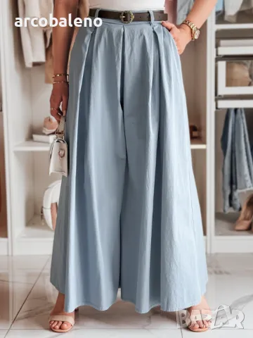 Дамска пола-панталон с колан FLOWES, 2цвята , снимка 3 - Панталони - 49611801