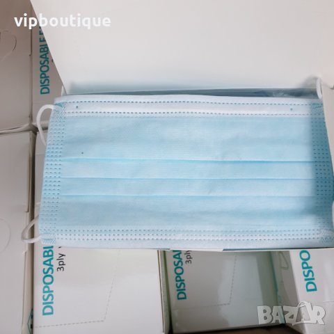 Медицински Еднократни Трислойни Предпазни Маски За Лице, снимка 4 - Медицински консумативи - 29417701