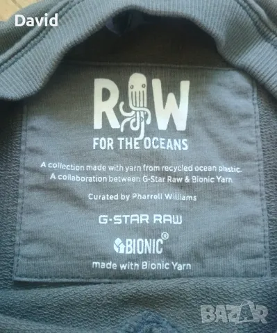 Raw For The Oceans Linocut Мъжка оригинална блуза G-Star, снимка 6 - Блузи - 48550635