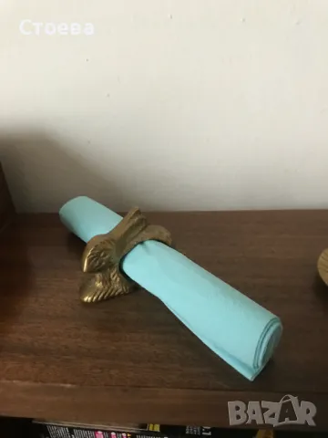 салфетник и свещник от месинг, снимка 3 - Декорация за дома - 48260752