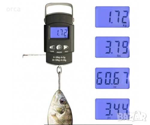 Кантар до 50 кг – Електронна везна с линиика за риболов и пътуване