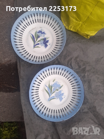 Стари емайлирани фруктиери лот, снимка 2 - Прибори за хранене, готвене и сервиране - 44777624