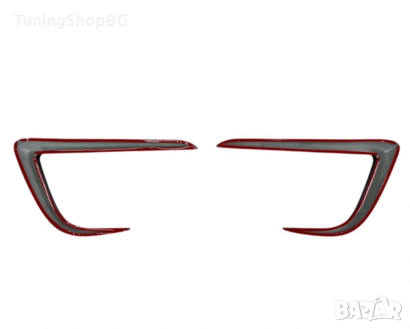 Добавки за броня около халогените за Tesla Model Y черен гланц, снимка 4 - Аксесоари и консумативи - 53109328