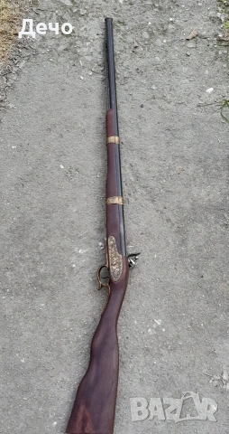 Много Красива Реплика на кремъчна пушка джапане в добро състояние 1.10м дълга работещ механизъм, снимка 7 - Антикварни и старинни предмети - 53665512