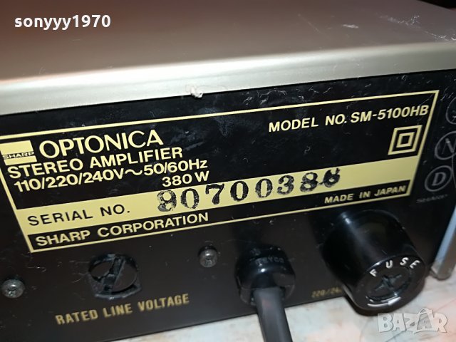 optonica/sharp corp japan-amplifier 1208210910, снимка 8 - Ресийвъри, усилватели, смесителни пултове - 33793089