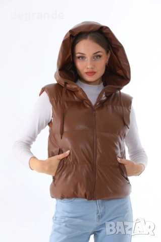 🎯🎯🎯Дамски Елек с Качулка, снимка 2 - Елеци - 53963460