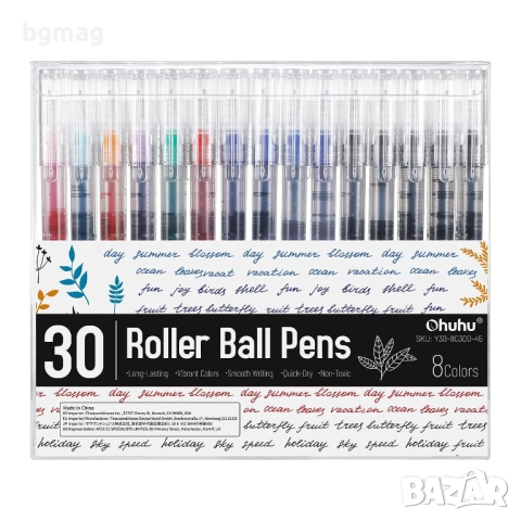 Ohuhu Art Marker Set-маркери-тънкописци,  комплект 8 цвятя,30бр.