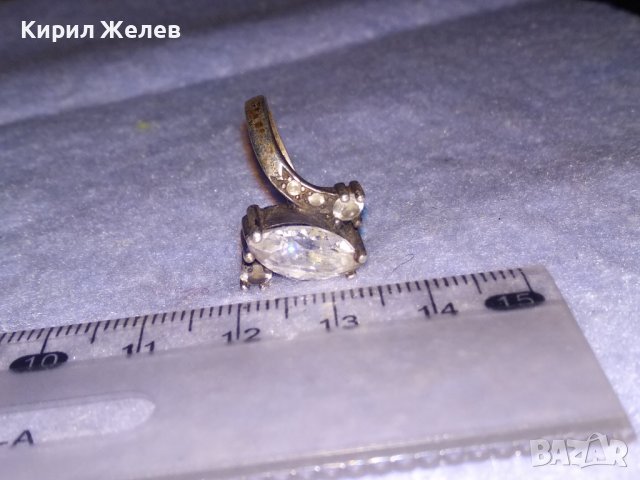 СКЪПОЦЕНЕН РЕТРО АРТ ПРЪСТЕН СРЕБРО 925 с ЮВЕЛИРНО ФАСЕТИРАНИ БЛЕСТЯЩИ ЦИРКОНИ 36128, снимка 8 - Пръстени - 39535623